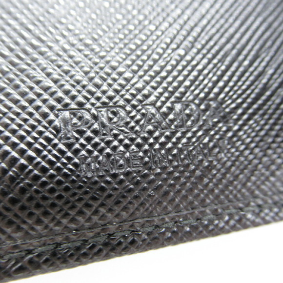 PRADA Card Case Accessories Saffiano Leather Black - Picture 8 of 9